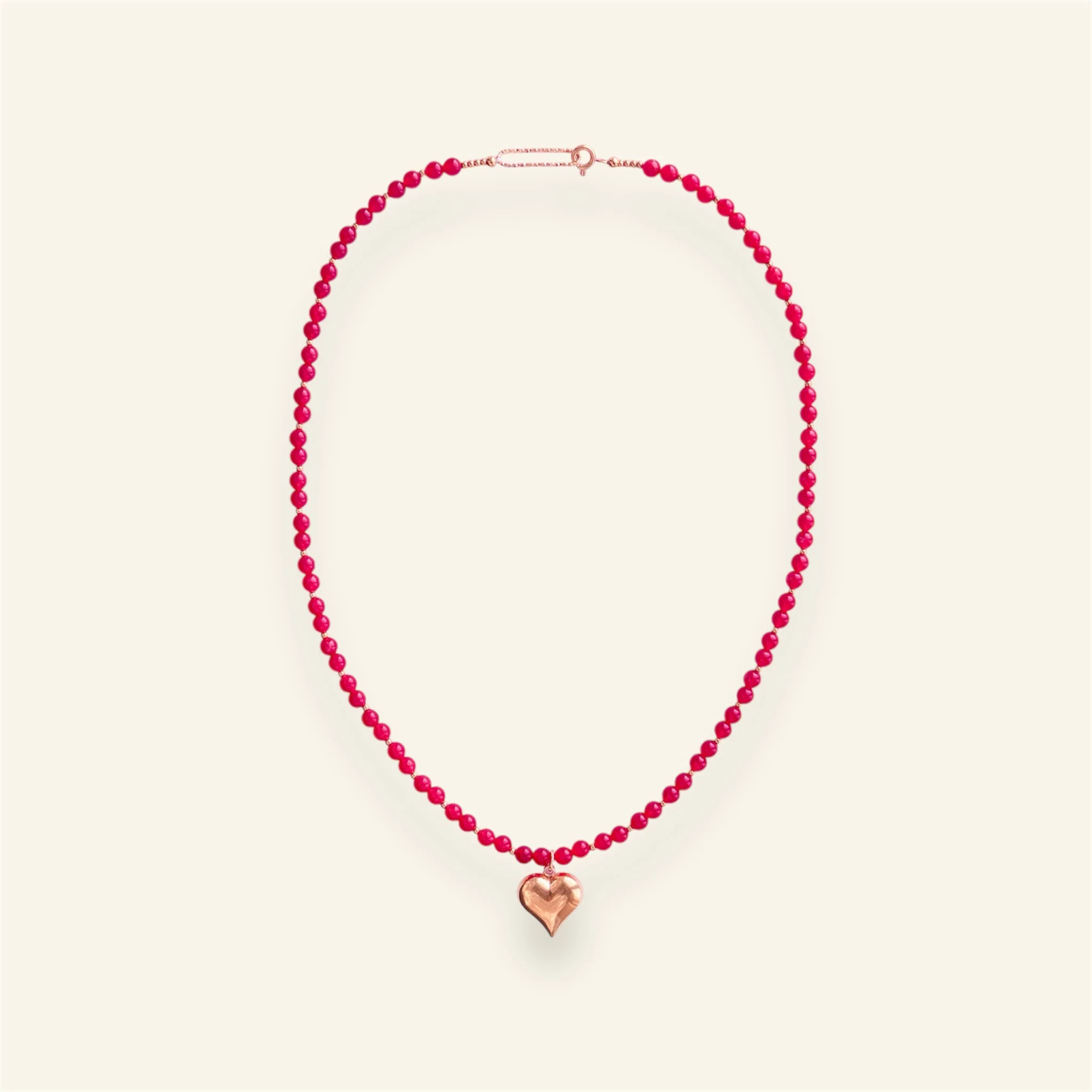 Bordeaux Heart ketting Handgemaakte stainless steel sieraden van Mable Happiness, met kleurrijke stenen die elke outfit opvrolijken