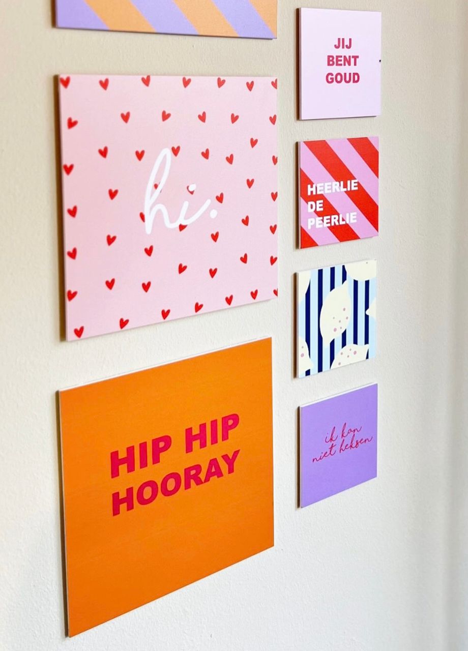 Tegeltje met een leuke tekst en trendy ontwerp, perfect voor interieurdecoratie