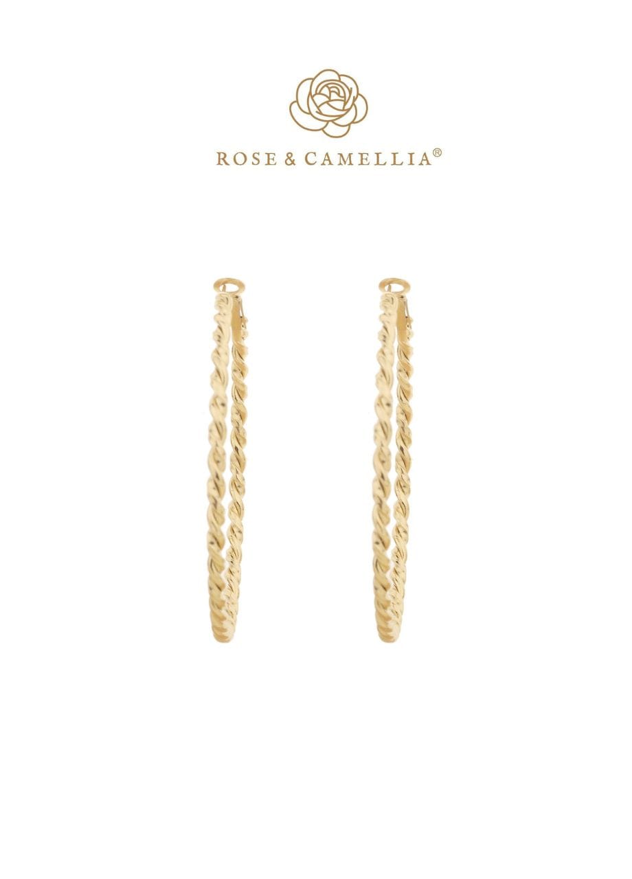 Rose & Camellia Oorbel Braided Hoops Rose & Camellia Oorbel Braided Hoops