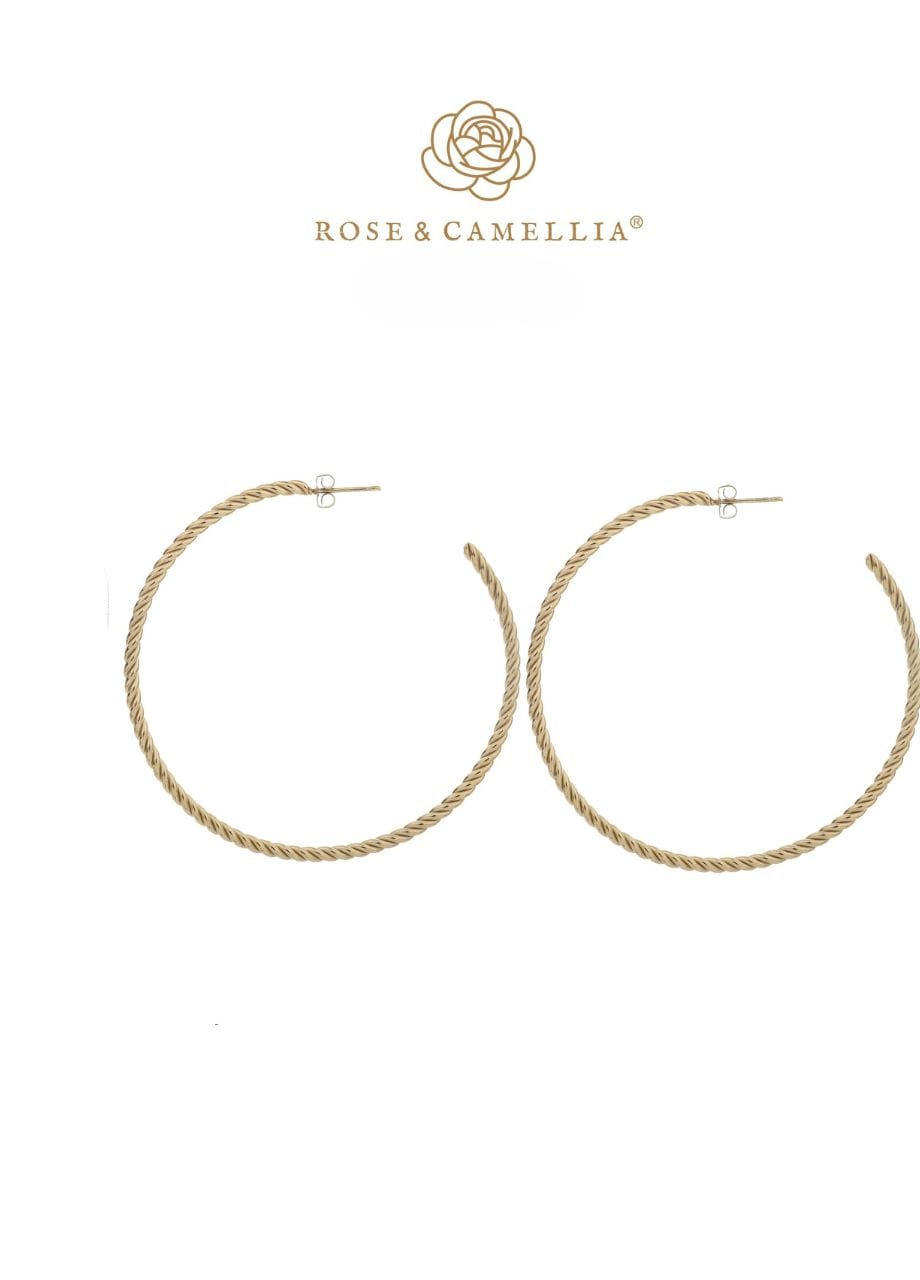 Rose & Camellia Oorbel Woven Loops Rose & Camellia Oorbel Woven Loops