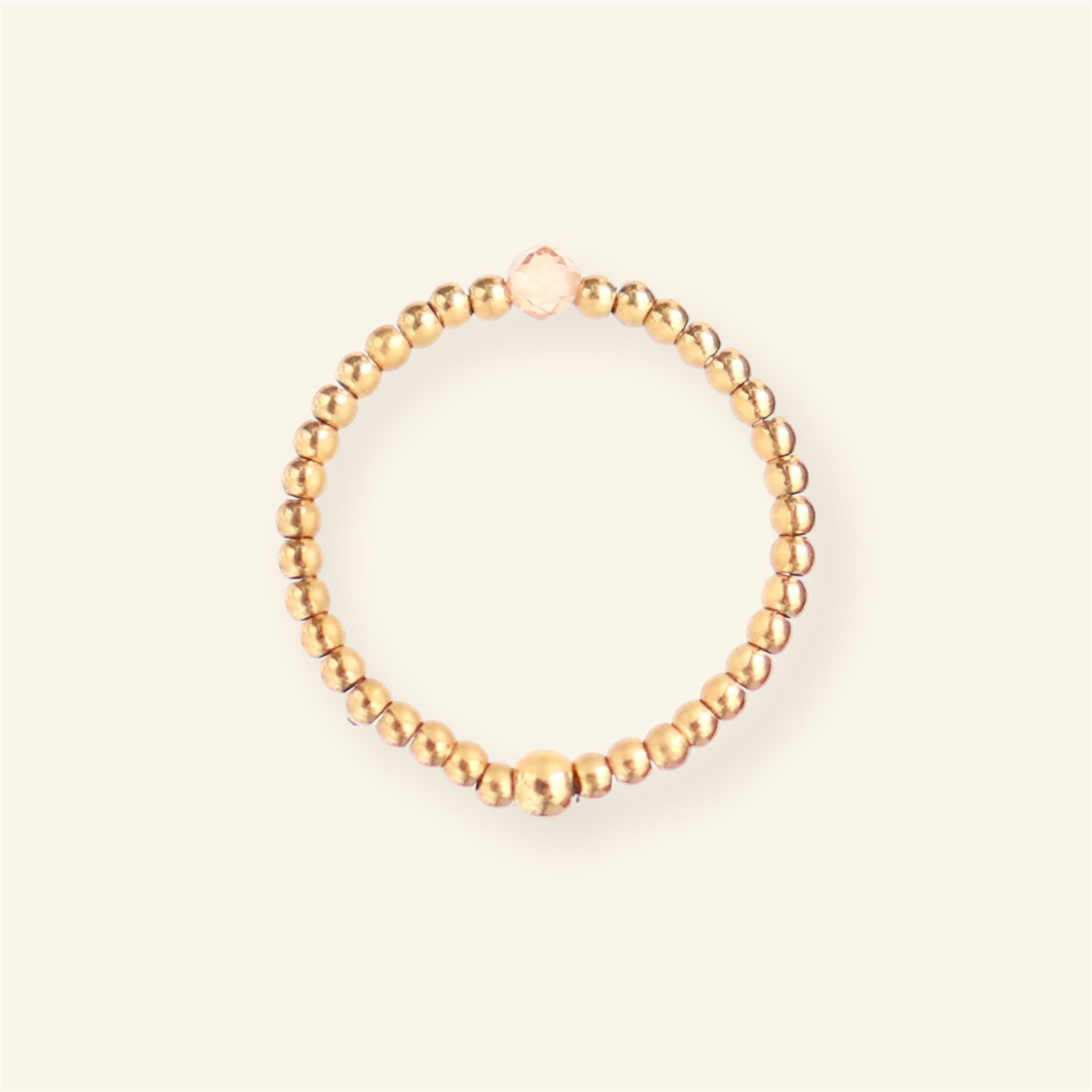 Shiny Sand ring Handgemaakte stainless steel sieraden van Mable Happiness, met kleurrijke stenen die elke outfit opvrolijken