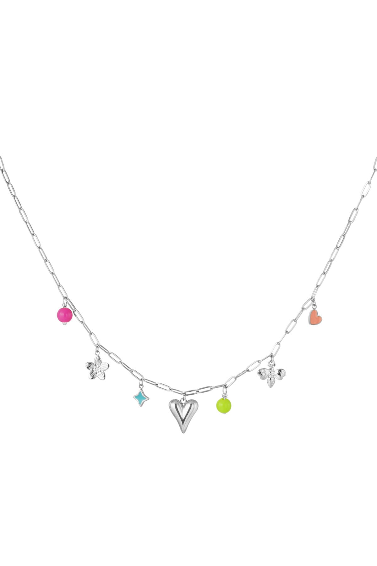 Ketting colorful charms Ketting - Colorful Charms zilver - Afbeelding 1
