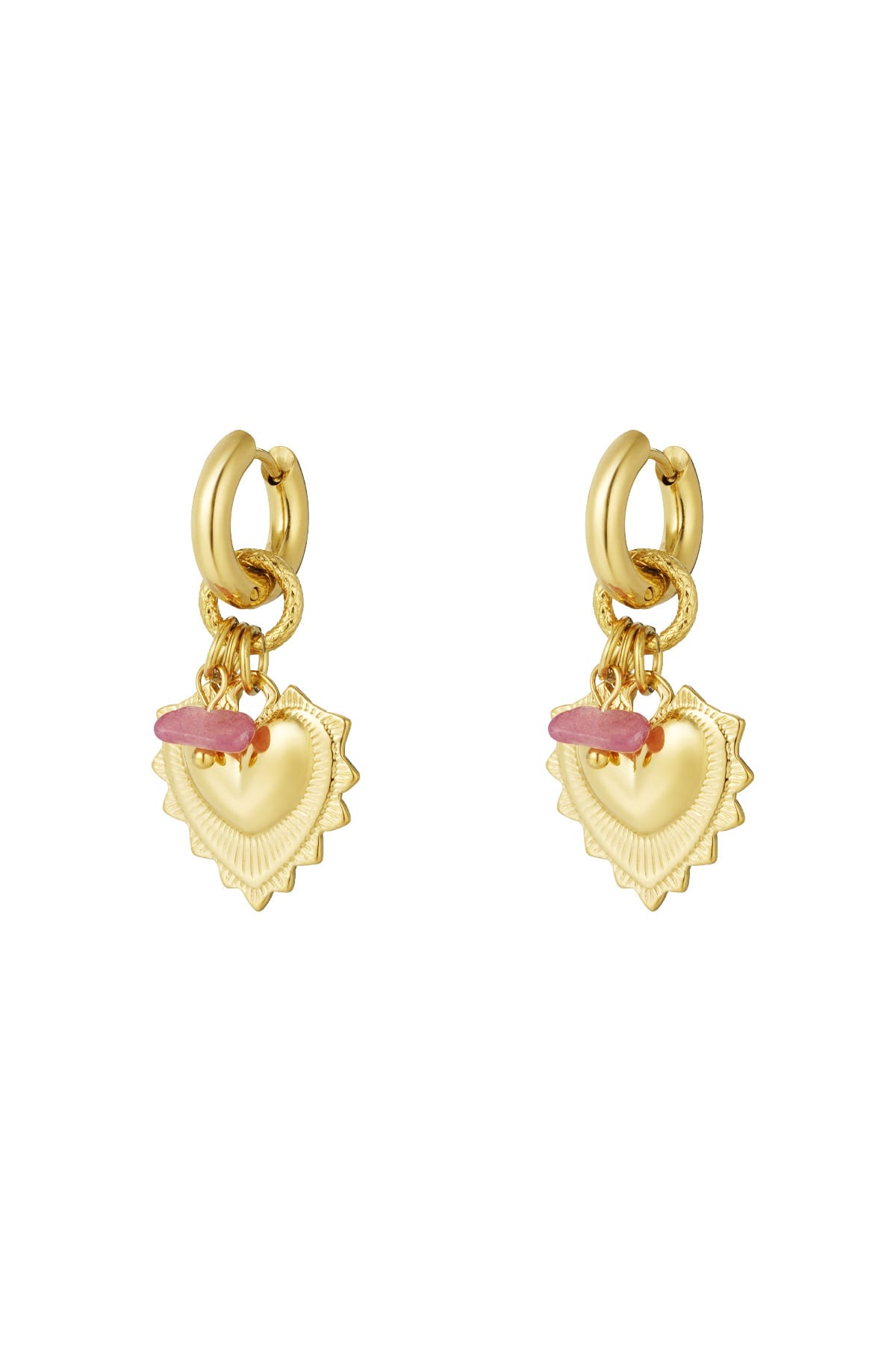 Oorbel Bold heart Oorbel - Bold heart zilver of goud - Afbeelding 1