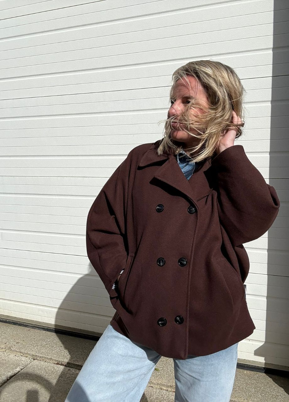 Trenchcoat jas bruin – oversized model – onesize dames