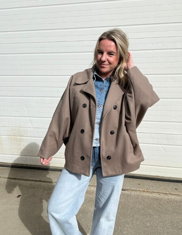 Trenchcoat jas in taupe – dames – So Lucky