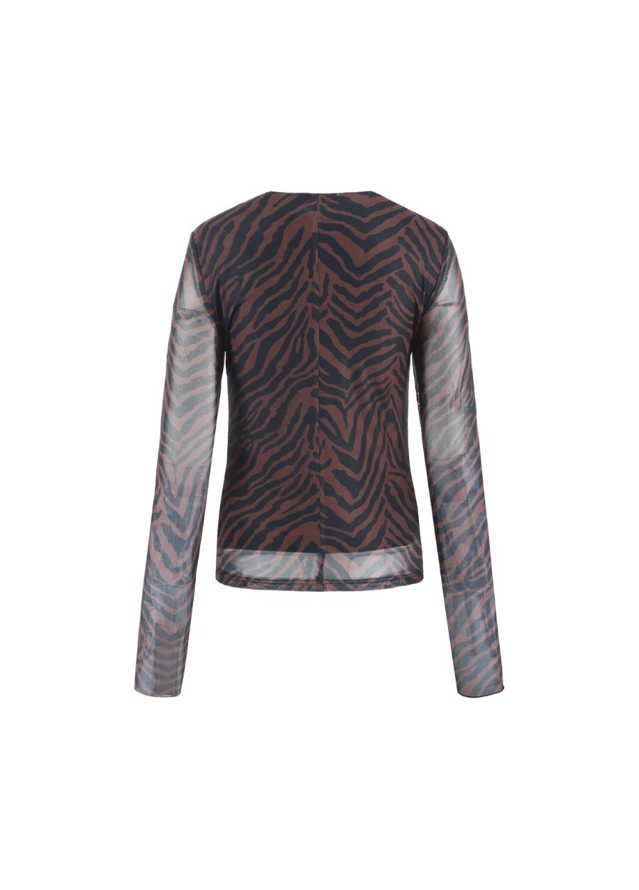 Achterkant Fluresk Lawrence top met zebra print