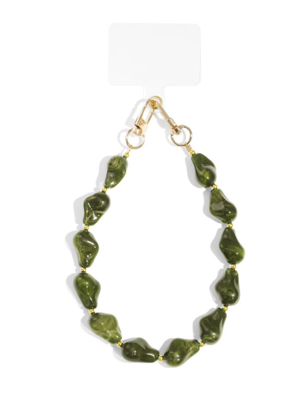 telefoonkoord groene kralen detailfoto – So Lucky