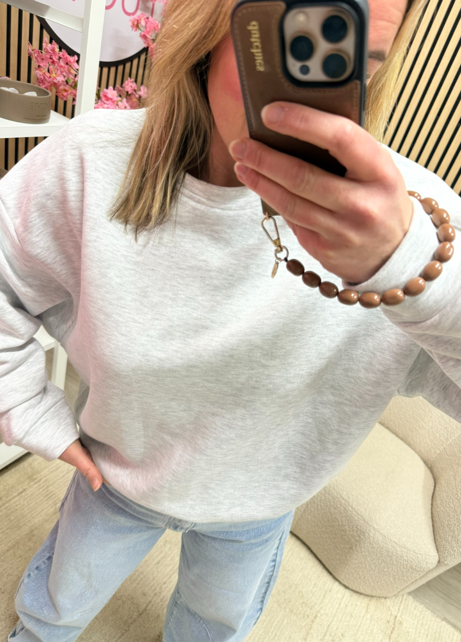 Sweater Le Marais grijs voorkant – So Lucky