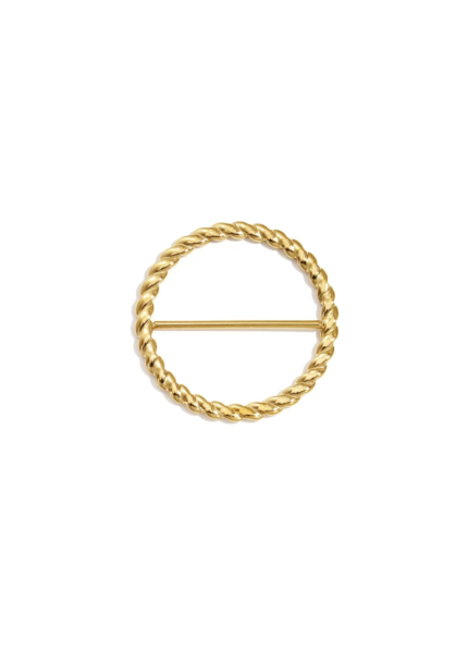 scarf clip rond goud met gedraaid detail – So Lucky