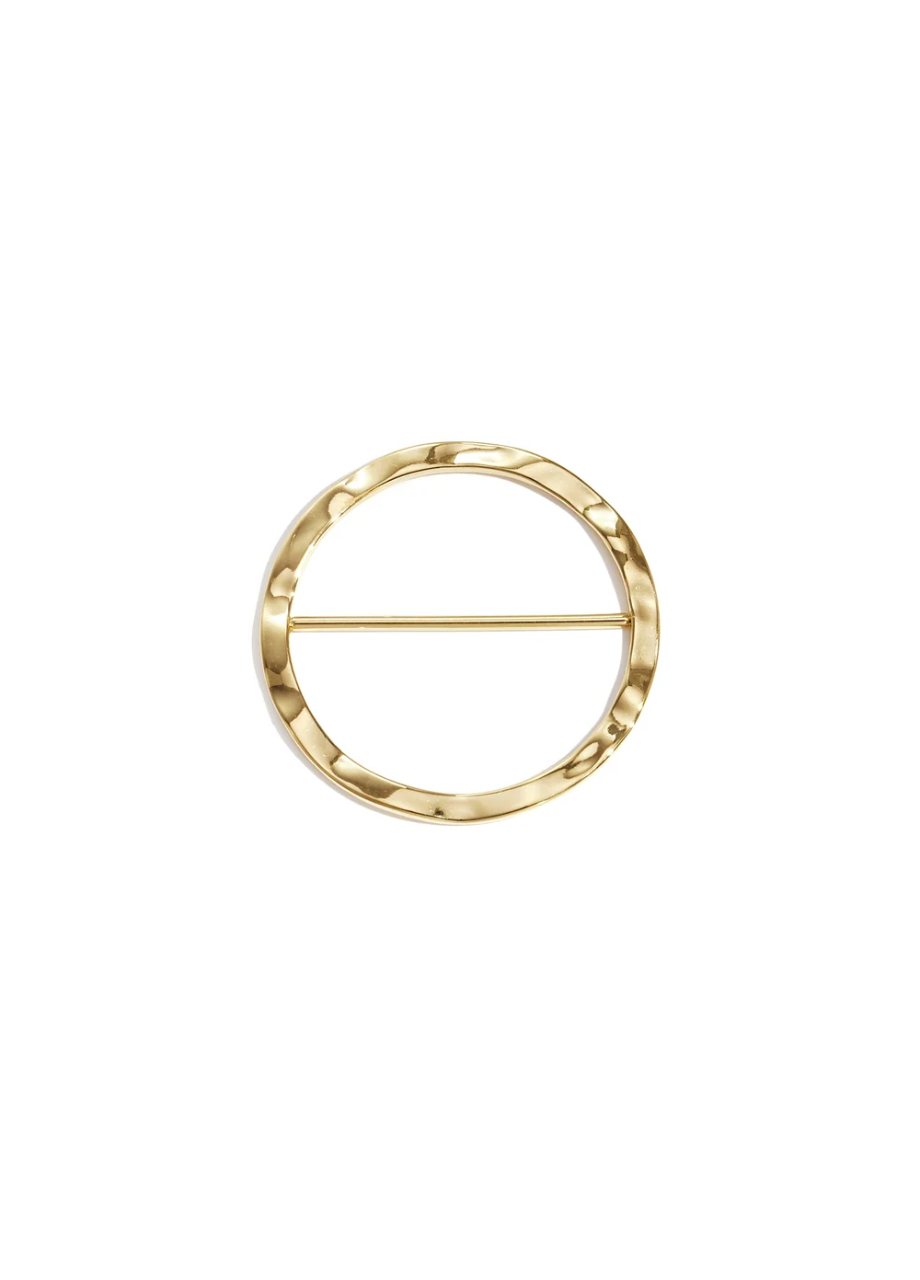 Scarf clip – rond met structuur – goud scarf clip rond met structuur goud – So Lucky