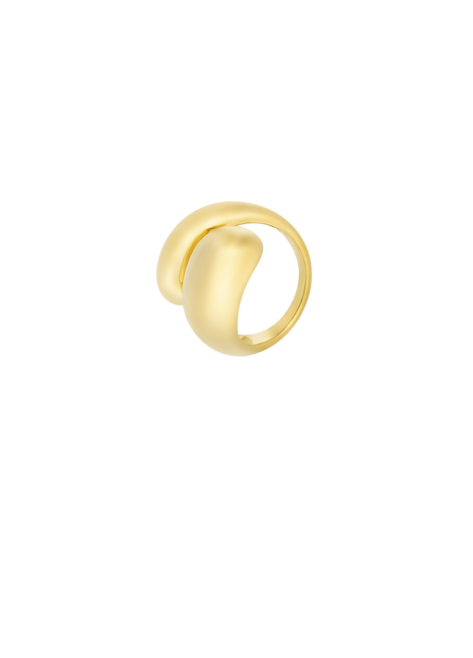 connected soul ring goud stainless steel – So Lucky connected soul ring goud verstelbaar model – So Lucky