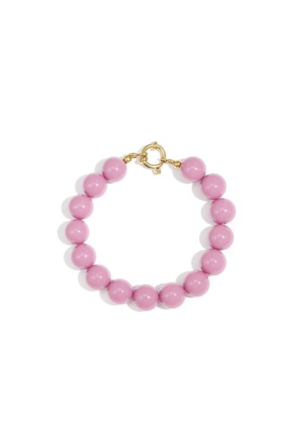 Kralen armband – diep roze – frontsluiting