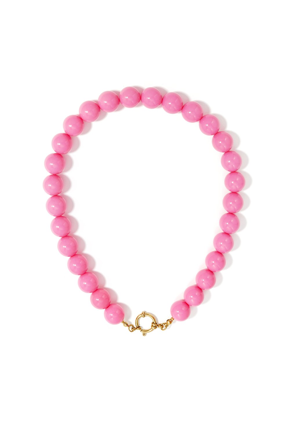 Kralen ketting – roze – grote kralen – frontsluiting Kralen ketting bubblegum roze grote kralen frontsluiting – So Lucky