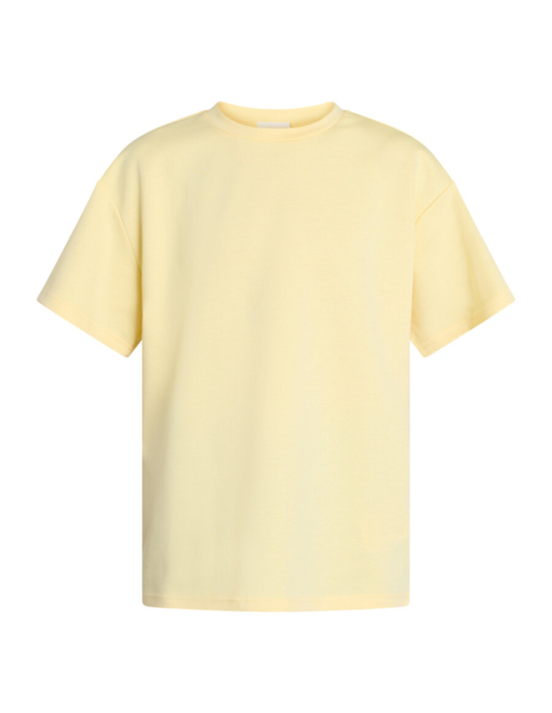 Lichtgeel Sisters Point Veda T-shirt met korte mouw – So Lucky