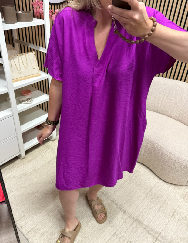Magenta zomerjurk Evy voor warme dagen – So Lucky