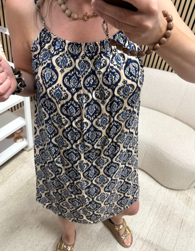 luchtig model van Jurkje 100% viscose - blauw – So Lucky